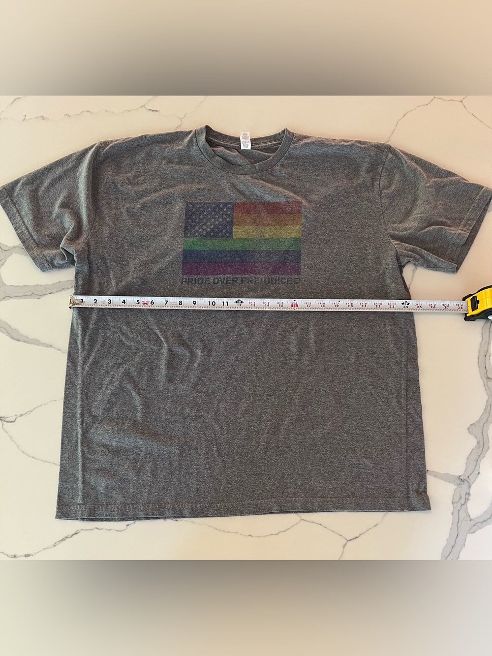 Gray Pride Flag Graphic Tee - Unbranded